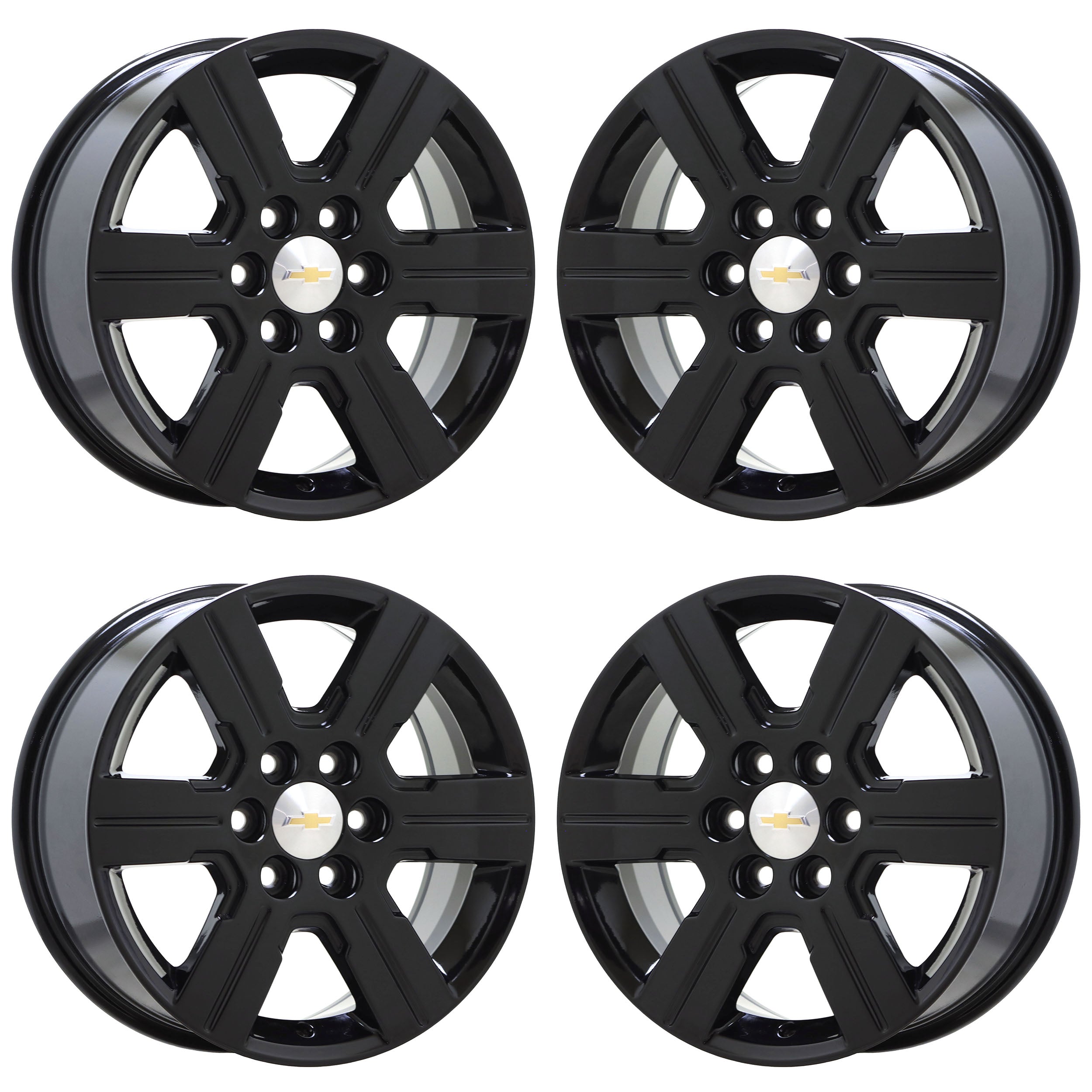 18" Chevrolet Traverse Gloss Black wheels rims OEM set 5408 EXCHANGE